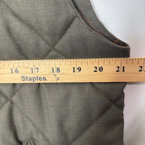 Scotch & Soda Men's Quilted Utility Vest Men’s Green Bomber Hunting Orange XL - Picture 10 of 14